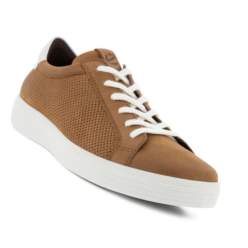 Ecco Soft Classic Laced Fritidssko Herre Brune Hvite | NO 485CTV